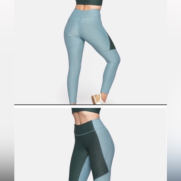 Outdoor Voices Two-Toned Blue/Green 3/4 Leggings size XS - Picture 3 of 9
